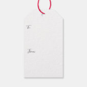 Met de hand getekende sneeuwvlokken kerstbomen Mul Cadeaulabel (Achterkant)