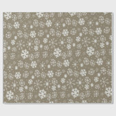 Met de hand getekende sneeuwvlokkenstorm met plati cadeaupapier (Vlak)