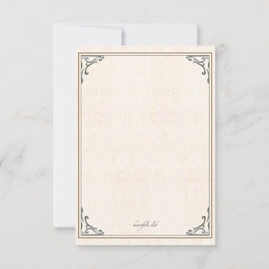 Met de hand getekende, speciaal gepersonaliseerde  bedankkaart (Achterkant)