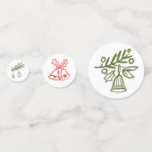 Met de Hand Getekende Speelse Krabbels Vakantie Confetti (Voorkanten)