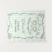 Met de hand getekende speelse perfect matcha bruid wandkleed (Voorkant (horizontaal))