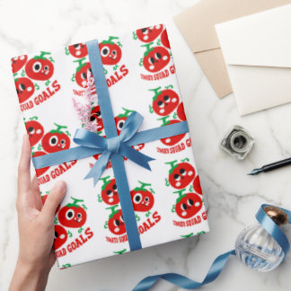 Met de hand getekende speelse trio van Kawaii toma Cadeaupapier