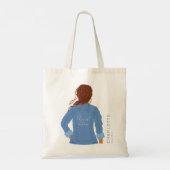 Met de Hand Getekende Spijkerjack Maid of Honor me Tote Bag (Achterkant)