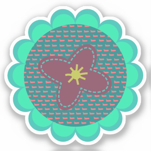 Met de hand getekende Sticker van vinyl, op maat g (Voorkant)