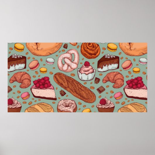 Met de hand getekende, stijlvolle, stijlvolle, kle poster (Voorkant)