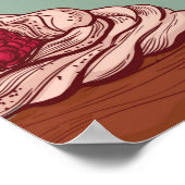 Met de hand getekende, stijlvolle, stijlvolle, kle poster (Hoek)