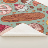 Met de hand getekende, stijlvolle, stijlvolle, kle sherpa deken (3/4)