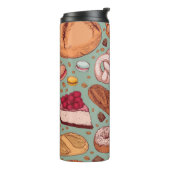 Met de hand getekende, stijlvolle, stijlvolle, kle thermosbeker (Gedraaid links)