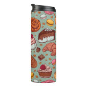 Met de hand getekende, stijlvolle, stijlvolle, kle thermosbeker (Geroteerd rechts)