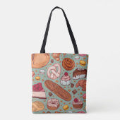 Met de hand getekende, stijlvolle, stijlvolle, kle tote bag (Achterkant)