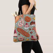 Met de hand getekende, stijlvolle, stijlvolle, kle tote bag (Dichtbij)