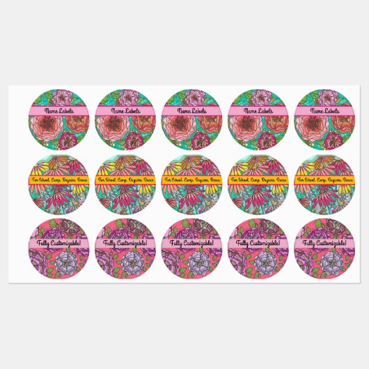 Met de hand getekende strijklabels voor een persoo labels (Vel)