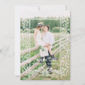 Met de Hand Getekende Strik/Foto Save the Date (Voorkant)