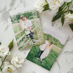 Met de Hand Getekende Strik/Foto Save the Date