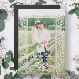 Met de Hand Getekende Strik/Foto Save the Date