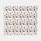 Met de Hand Getekende Sushi Mix Fleece Deken (Voorkant (Horizontaal))