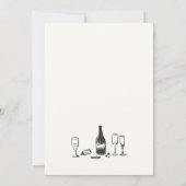 Met de hand getekende tekening Oefenavond diner    Kaart (Achterkant)