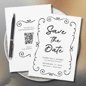 Met de Hand Getekende Tekening Rand Trouwen Aankon Kaart