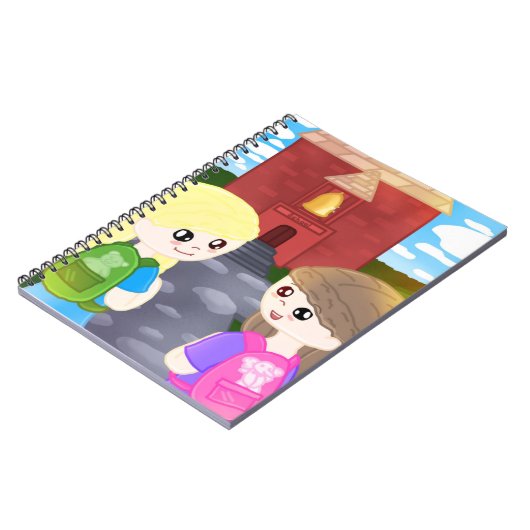 Met de Hand Getekende 'Terug naar School' Notitieb Notitieboek (Linkerzijde)