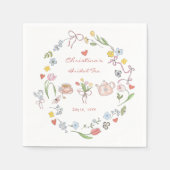 Met de Hand Getekende Thee Bruidsdiner met Fantasi Servet (Voorkant)