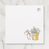 Met de Hand Getekende Thee Bruidsfeest met Fantasi Bedankjes Labels (Achterkant)