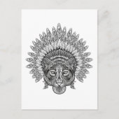 Met de hand getekende tijger in stijl briefkaart (Voorkant)