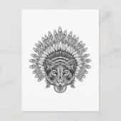 Met de hand getekende tijger in stijl briefkaart (Voorkant)