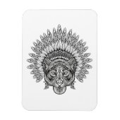 Met de hand getekende tijger in stijl magneet (Verticaal)