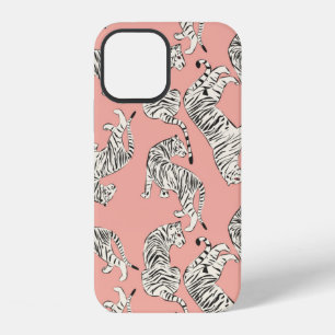Met de hand getekende tijger naadloos patroon, gro iPhone 12 hoesje