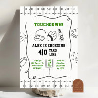 Met de Hand Getekende Touchdown Verjaardag Volwass
