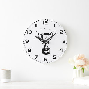 Met de hand getekende trofee Retro zwart-wit onder Grote Klok