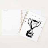 Met de hand getekende trofee Retro zwart-wit onder Planner (Display)
