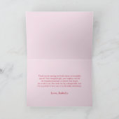 Met de Hand Getekende Valentijn Bruidsmeisje Bruil Bedankkaart (Binnen)