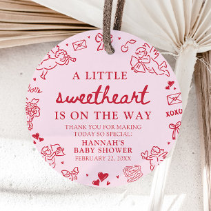 Met de Hand Getekende Valentijn Lieve Schat Baby S Bedankjes Labels