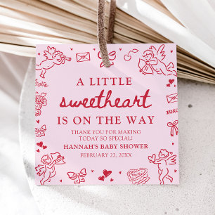 Met de Hand Getekende Valentijn Lieve Schat Baby S Bedankjes Labels
