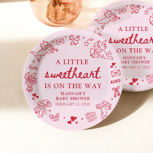 Met de hand getekende Valentijn Little Sweetheat B Papieren Bordje