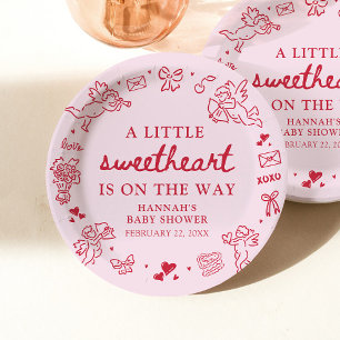 Met de hand getekende Valentijn Little Sweetheat B Papieren Bordje