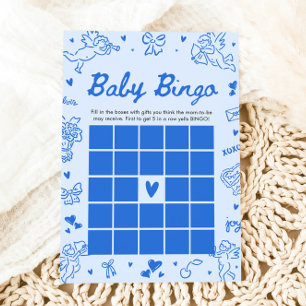 Met de hand getekende Valentijnsdag Baby Bingo Bab Kaart