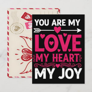 Met de hand getekende Valentijnsdag-postkaartmaili Feestdagenkaart