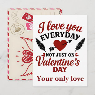 Met de hand getekende Valentijnsdag - U kunt het p Feestdagenkaart