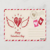 Met de hand getekende Valentijnskaart Mail Idee Briefkaart (Achterkant)