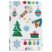 Met de hand getekende vectoriale kerst elementen medium cadeauzakje (Voorkant)