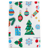 Met de hand getekende vectoriale kerst elementen medium cadeauzakje (Achterkant)