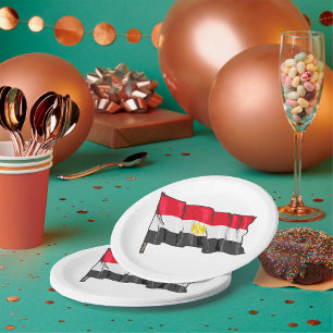 Met de Hand Getekende Veroverde Vlag van Egypte Papieren Bordje