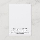 Met de hand getekende vierkant en kompas met alle  visitekaartje (Achterkant)