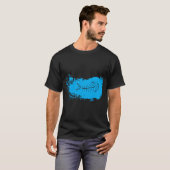 Met de hand getekende visgraat. t-shirt (Voorkant volledig)