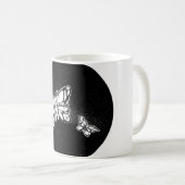 met de hand getekende vlinder koffiemok (Voorkant rechts)