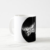 met de hand getekende vlinder koffiemok (Voorkant links)
