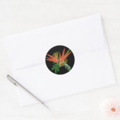 Met de Hand Getekende Vogel van Paradijs Kunst Bru Ronde Sticker (Envelop)