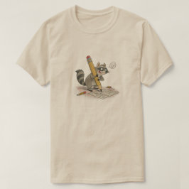 Met de hand getekende wasbeer t-shirt